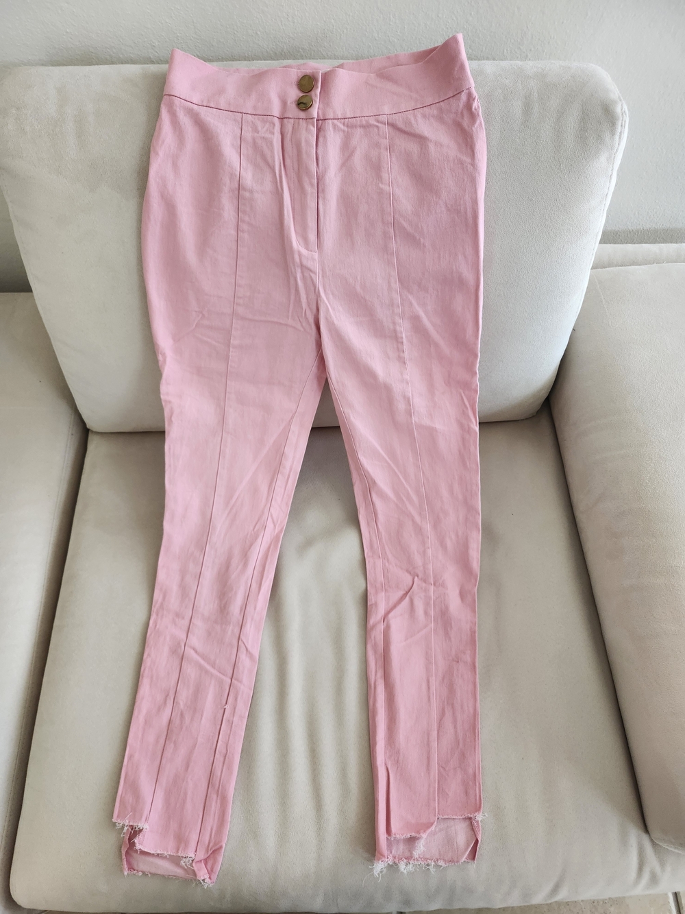 Pink Slim Fit Stretch Pants - Unbranded